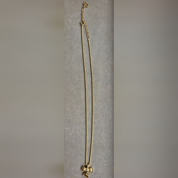 CHRISTIAN DIOR used bow CD necklace - Picture 2 of 5